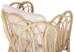 ΠΟΛΥΘΡΟΝΑ ESTOR  RATTAN ΣΕ ΦΥΣΙΚΟ-ΛΕΥΚΟ ΜΑΞΙΛΑΡΙ 78x75x92Υ εκ.