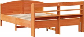 vidaXL Σκελετός Κρεβ. Χωρίς Στρώμα Καφέ Κεριού 160x200 εκ Μασίφ Πεύκο