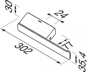 Geesa Shift 9924 Gold Brushed - Χαρτοθήκη με εταζέρα