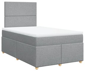 ΚΡΕΒΑΤΙ BOXSPRING ΜΕ ΣΤΡΩΜΑ ΑΝΟΙΧΤΟ ΓΚΡΙ 120X200 ΕΚ. ΥΦΑΣΜΑΤΙΝΟ 3291240