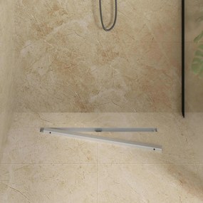 vidaXL 360° Νεροχύτης ντους με λεπτό μοντέλο Ασημί 70 cm