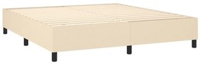 Πλαίσιο Κρεβατιού Boxspring Κρεμ 160x200 εκ. Υφασμάτινο - Κρεμ