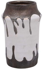 Βάζο 0046-124-008 15x24cm White-Bronze Ceramic