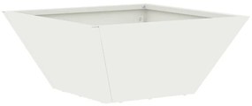 vidaXL Γλάστρα Κήπου Λευκό 35 x 35 x 15 εκ. Ατσάλι