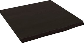 vidaXL Πάγκος Μπάνιου Σκούρο Καφέ 40x40x2 εκ. Επεξ. Μασίφ Ξύλο