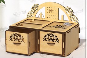 Intra απο ξύλο plywood 3mm-4mm πάχος Ξύλινο κουτί κοσμημάτων 3D Δίασταση 30x20 cm INTRAFABR-119264662