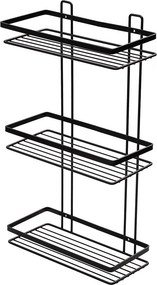 Ραφιέρα Μπάνιου Τριπλή (25.1x12.5x46) Estia Elegant Black 02-8710