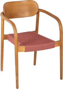 ΠΟΛΥΘΡΟΝΑ OSLO HM9636.06 ΞΥΛΟ TEAK ΦΥΣΙΚΟ & ΣΧΟΙΝΙ--B’ΔΙΑΛΟΓΗΣ 55x54x80Yεκ.