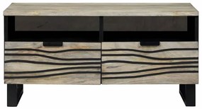 vidaXL Τραπεζάκι σαλονιού with Drawer Άσπρο, Μαύρο 80 x 54 x 40 εκ