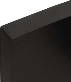 vidaXL Πάγκος Μπάνιου Σκούρο Καφέ 100x60x(2-6) εκ. Επεξεργ. Μασίφ Ξύλο