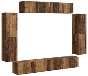vidaXL Ντουλάπι TV 4 pcs Παλιό ξύλο