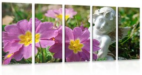 Εικόνα 5 μερών άγγελος στον κήπο - 100x50