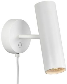 Απλίκα Φωτιστικό Τοίχου 1xGU10 Reading Light Κινητό Αμπαζούρ Mib DFTP -61681001-Λευκό 61681001