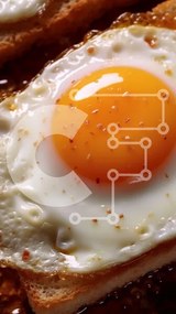 Intra Συλλεκτικό Ξύλινο Παζλ Plywood 4mm - Απολαυστική εικόνα του τοστ με τηγανητό αυγό στην κορυφή Σε Ξύλινο Κουτί - Διαστάσεις: 10x10 cm – 25 κομμάτια