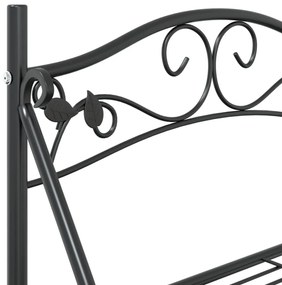 vidaXL Βάση για Λουλούδια Μαύρη 56 x 30 x 96 εκ. Ατσάλινη