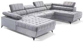 Γωνιακός Καναπές κρεβάτι Maison 343x91x203cm γκρι με αποθηκευτικό χώρο BOG3215