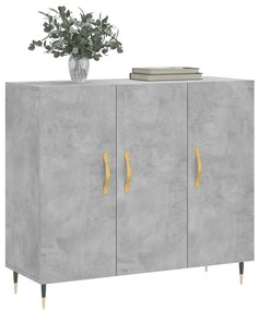 vidaXL Ντουλάπι Γκρι Σκυροδέματος 90x34x80 εκ. Επεξεργασμένο Ξύλο