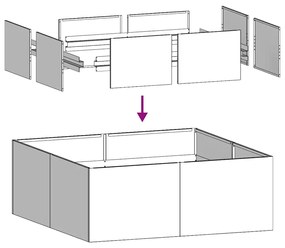 vidaXL Ζαρντινιέρα 80x80x30 εκ. από Γαλβανισμένο Ατσάλι