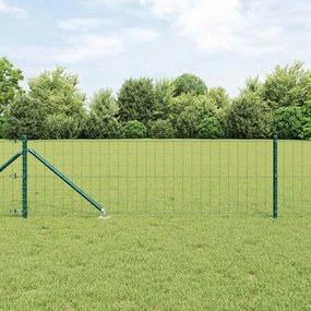 vidaXL Φράχτης με Στήλες. Πράσινο 0.8 x 25 m Ατσάλι