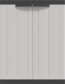 vidaXL Ντουλάπι Αποθ. Εξ. Χώρου Γκρι/Μαύρο 65x37x85 εκ. Πολυπροπυλένιο