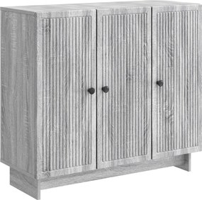 vidaXL Πλαϊνό γραφείο Γκρι Sonoma 89 x 34,5 x 80 εκ Επεξεργασμένο Ξύλο