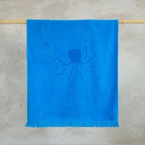 Πετσέτα Θαλάσσης Παιδική Octopus Jacquard Blue Nima Θαλάσσης 70x140cm 100% Βαμβάκι