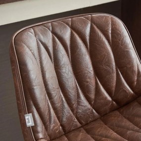 Σκαμπό Μπάρ FL2033 Fylliana Καφέ - Ανθρακί - Μαύρο 48x50x101 εκ. 2αδα