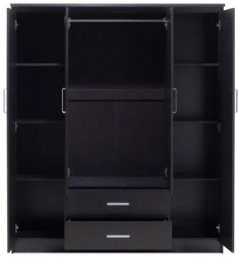 Ντουλάπα ρούχων τετράφυλλη OLYMPUS χρώμα wenge 159x57x183εκ 159x57x183 εκ.