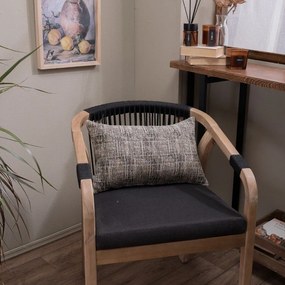 Μαξιλάρι Διακοσμητικό (Με Γέμιση) Hampton 04 Grey Teoran 30X50 Βαμβάκι-Ακρυλικό