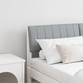 vidaXL Ταπετσαρισμένο κεφαλάρι Ανοιχτό γκρι 140 cm