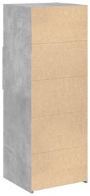 vidaXL Ντουλάπι Γκρι Σκυρ. 45x42,5x124 εκ. από Επεξεργασμένο Ξύλο