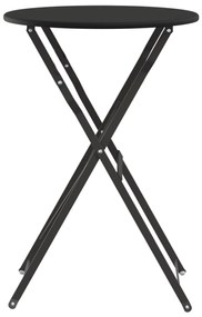 vidaXL Στρώσιμος Μπαλκονάτος Τραπέζι Ανθρακί Ø50x71 εκ. Ψεκάστε με χάλυβα
