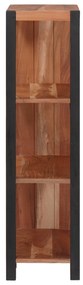 vidaXL Βιβλιοθήκη Καφέ, Μαύρο 50 x 30 x 110 εκ Στερεό Ξύλο Ακακίας