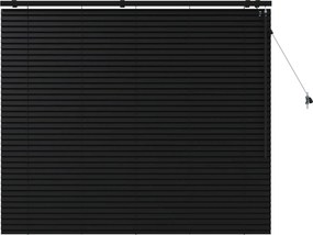 vidaXL Βενετσιάνικη Σκίαση Μαύρο 125 x 130 εκ 35 mm