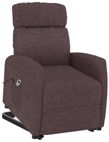 vidaXL Πολυθρόνα με Ανύψωση Σκούρο Καφέ Υφασμάτινη