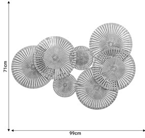 Διακοσμητικό τοίχου Circlie pakoworld χρυσό μέταλλο 99x4x71εκ