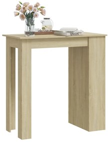 Τραπέζι Μπαρ με Ράφια Sonoma Δρυς 102x50x103,5 εκ. Μοριοσανίδα - Μπεζ