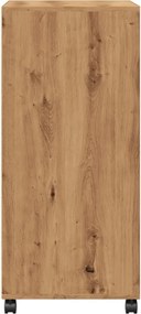 vidaXL Ντουλάπι Τροχήλατο Αρτισιανή Δρυς 55x40x91 εκ. από Επεξ. Ξύλο