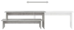 vidaXL Έπιπλο Τηλεόρασης Γκρι Σκυροδέματος 180x30x43 εκ. Μοριοσανίδα