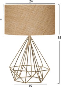 ΦΩΤΙΣΤΙΚΟ ΕΠΙΤΡΑΠΕΖΙΟ ΜΕΤΑΛΛΙΚΟ ΜΠΕΖ ΧΡΥΣΟ HM7606.01