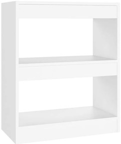 vidaXL Βιβλιοθήκη/Διαχωριστικό Χώρου Λευκό 60x30x72 εκ. Επεξ. Ξύλο