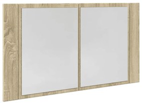 vidaXL Καθρέφτης Ντουλάπι Sonoma Δρυς 80x12x45 εκ. Επεξ. Ξύλο