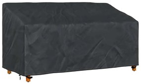 vidaXL Κάλυμμα Παγκάκι Κήπου Μαύρο 185 x 85 x 65 / 94 εκ Ύφασμα 600D
