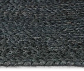 vidaXL Χαλί Φυσικό και Μαύρο 300 x 300 cm Γιούτα