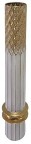 Βάζο Bruna 209-000007 Φ15,2x76,5cm Gold-White Inart Metal