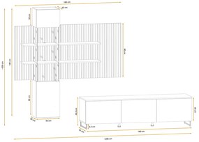 Swap XIX Σύνθεση Καφέ δρυς 280x180x40