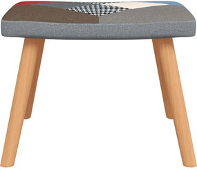 vidaXL Πολυθρόνα Relax Σχέδιο Patchwork Υφασμάτινη με Σκαμπό