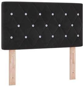 vidaXL Βελούδινο Κεφαλάρι Argyle με κεφαλάρι Μαύρο 80 cm Βελούδο