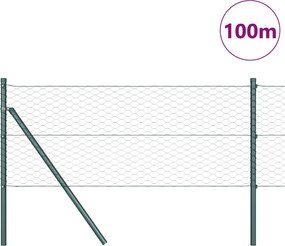 vidaXL Στύλος Περιφράξεων Γκρι 100 x 0,6 μ (36 mm πλέγμα)
