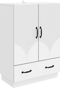 vidaXL Πλαϊνό γραφείο Λευκό 66 x 34,5 x 92 εκ. Επεξεργασμένο Ξύλο